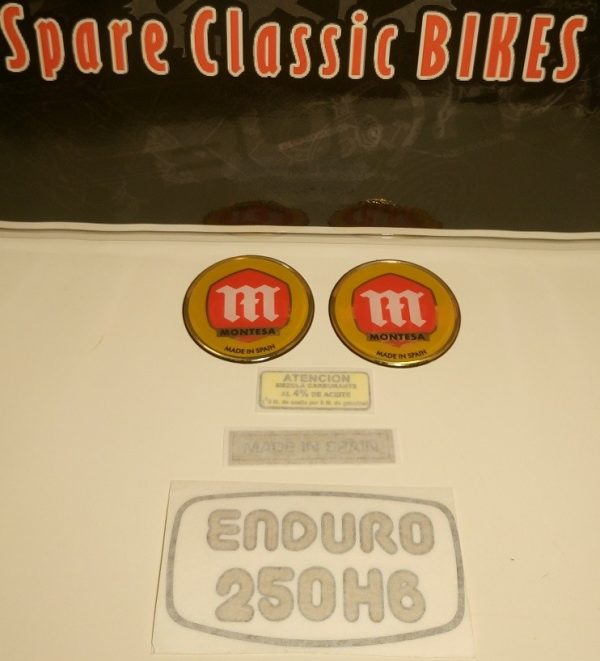 Enduro 250 H6 tank sticker kit (1979)